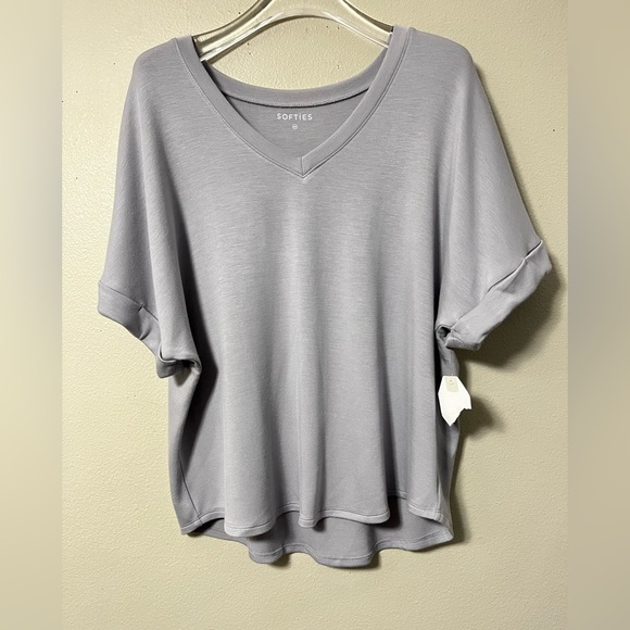Softies PureDream V-Neck top Comfy Top Only In Gray XL - Picture 5 of 11